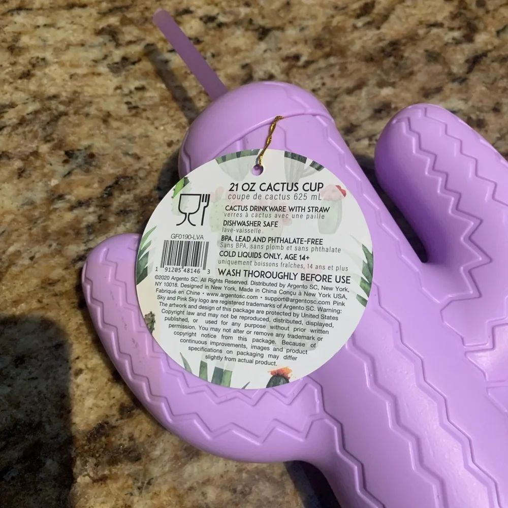 Pink Sky Purple Catcus Cup - Picture 2 of 2